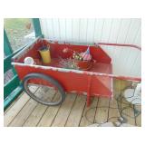 Vintage Metal & Wood Garden Cart, plus