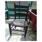(2) Farm Type Split Weave Chairs