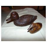 (2) Hand Carved Duck Decoys