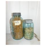 (2) Antique Canning Jars