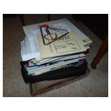 Stack of Piano Sheet Music & Musical Instruments