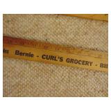 (2) Paris IL. Advertising Yard Sticks