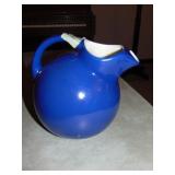 Vintage Cobalt Blue Pottery Pitcher Marked 547?