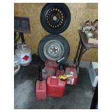 (6) Gas Cans & (2) Tires