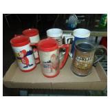 Flat Full of Retro Bud Man, Busch, Budweiser Mugs