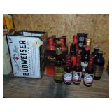 Large Lot of Budweiser Collectible Bottles