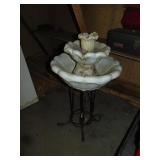Bird Bath W/Electric Pump.