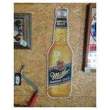 Bar Mirror & Metal MGD Bottle Sign