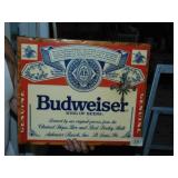 Wood Budweiser Batter Op. Clock