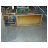 Large Fluorescent Anheuser Busch Bud Light Sign