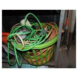 Basket full of Extension Cords & Drop Light