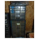 (2) Hardware Organizers & Container of Hose Clamps