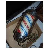 Vintage Metal & Glass Barber Shop Light