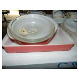 Retro Flamingo Pink Pyrex Baking Dishes
