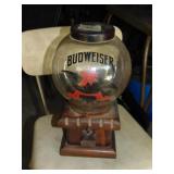 Budweiser Glass & Wood Nut Dispenser