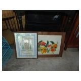 (2) Framed Needle Point Misc.