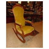 Antique Carved Back Rocker