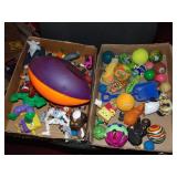 (2) Flats Misc. Action Figures, Balls, Plus