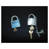 (2) Padlocks W/Keys