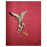 Primitive Cherry Pitter W/Wood Crank Handle