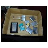 Flat of Misc. Zippo, Ronson, Storm King, Lighters