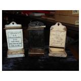 (3) Antique Metal Advertising Match Safes