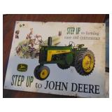 Metal John Deere Tractor Sign