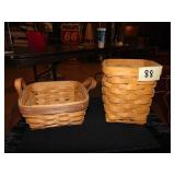 (2) Mini Longaberger Baskets