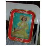 1936 - Girl in Yellow Dress Coca-Cola Tray