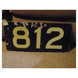 Original One Sided Railway Tract Marker 812 Sign