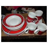Set of Gibson Stoneware Coca-Cola Dishes