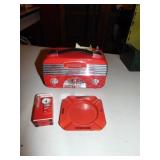 Battery Op. Radio, Mini Clock, Ashtray