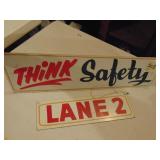 (2) Safety Grocery Store Signs