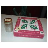 Longaberger Tradional Holly Pie Plate In Box Plus