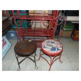 (2) Vintage Metal Ice Cream Parlor Chairs