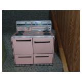 Retro Wolverine Pink Tin LithoToy Stove