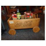 Folk Art Oak Coca-Cola Wagon Plus