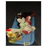 Metal Tray Full Of Mid Mod Planters