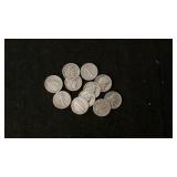 (12) Silver Mercury Dimes
