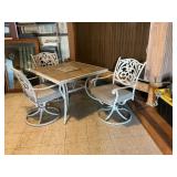 Quality Metal & Stoneware Patio Set