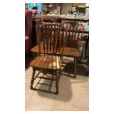 (3) Oak Amish Style Dining Chairs