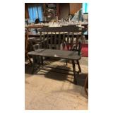 Gray Painted Farmhouse Style Bench