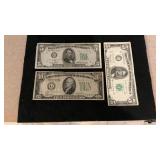 (3) US Bank Notes 1934A $10, Two Five Dollar Notes