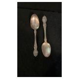 (2) Wallace Sterling Spoons-Violet Pattern