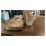 American Fostoria Pitcher & (6) Champagne Coupes