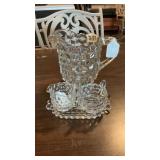 American Fostoria Pitcher & Creamer, Sugar Set