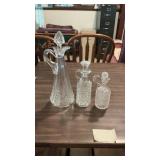 (3) Misc. Size Glass Decanters/Cruets