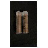 (2) Rolls 1950+ Wheat Pennies