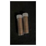 (2) Rolls 1950+ Wheat Pennies