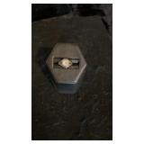 Small Ring Marked 14K, Synthetic Stone
